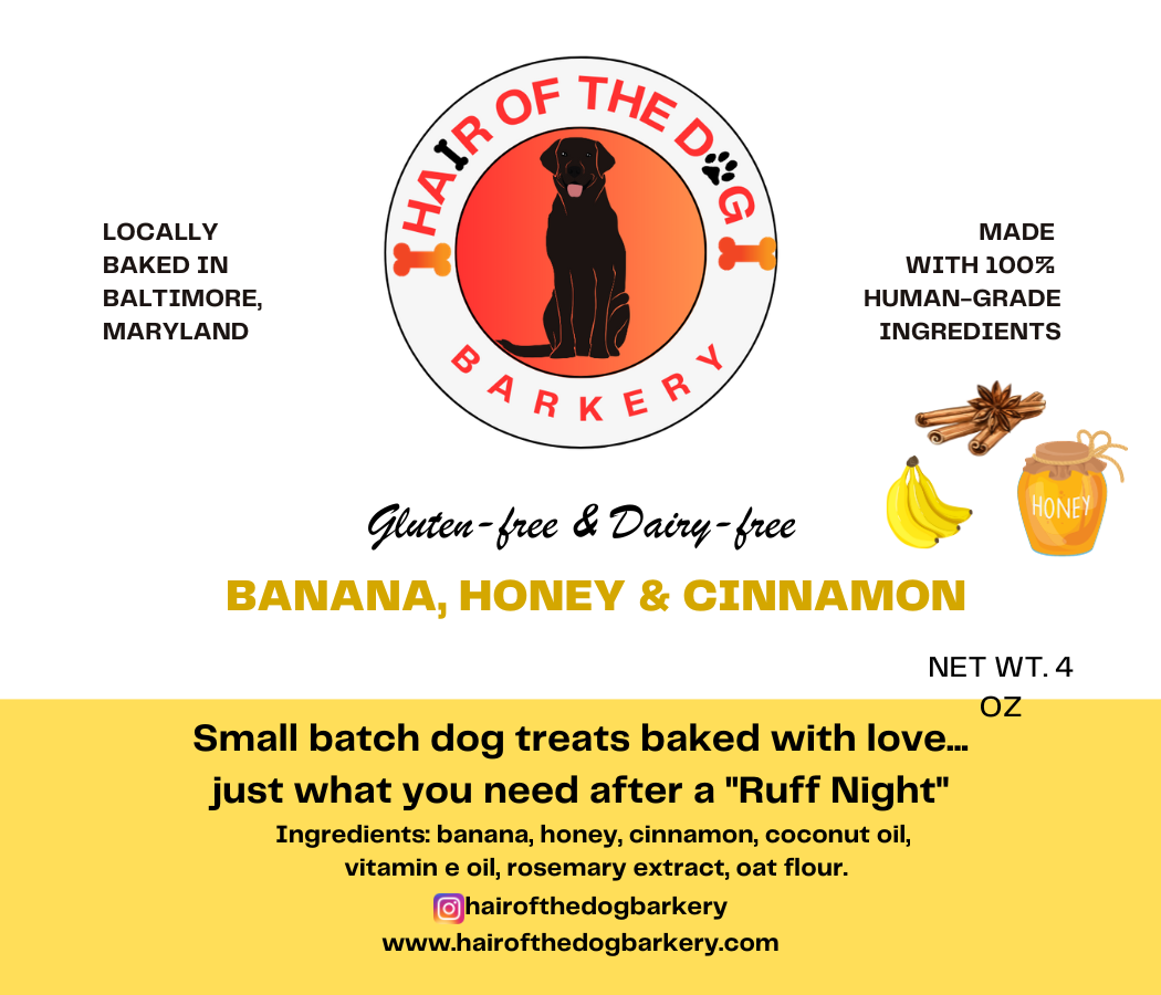 BANANA, HONEY & CINNAMON DOG TREATS